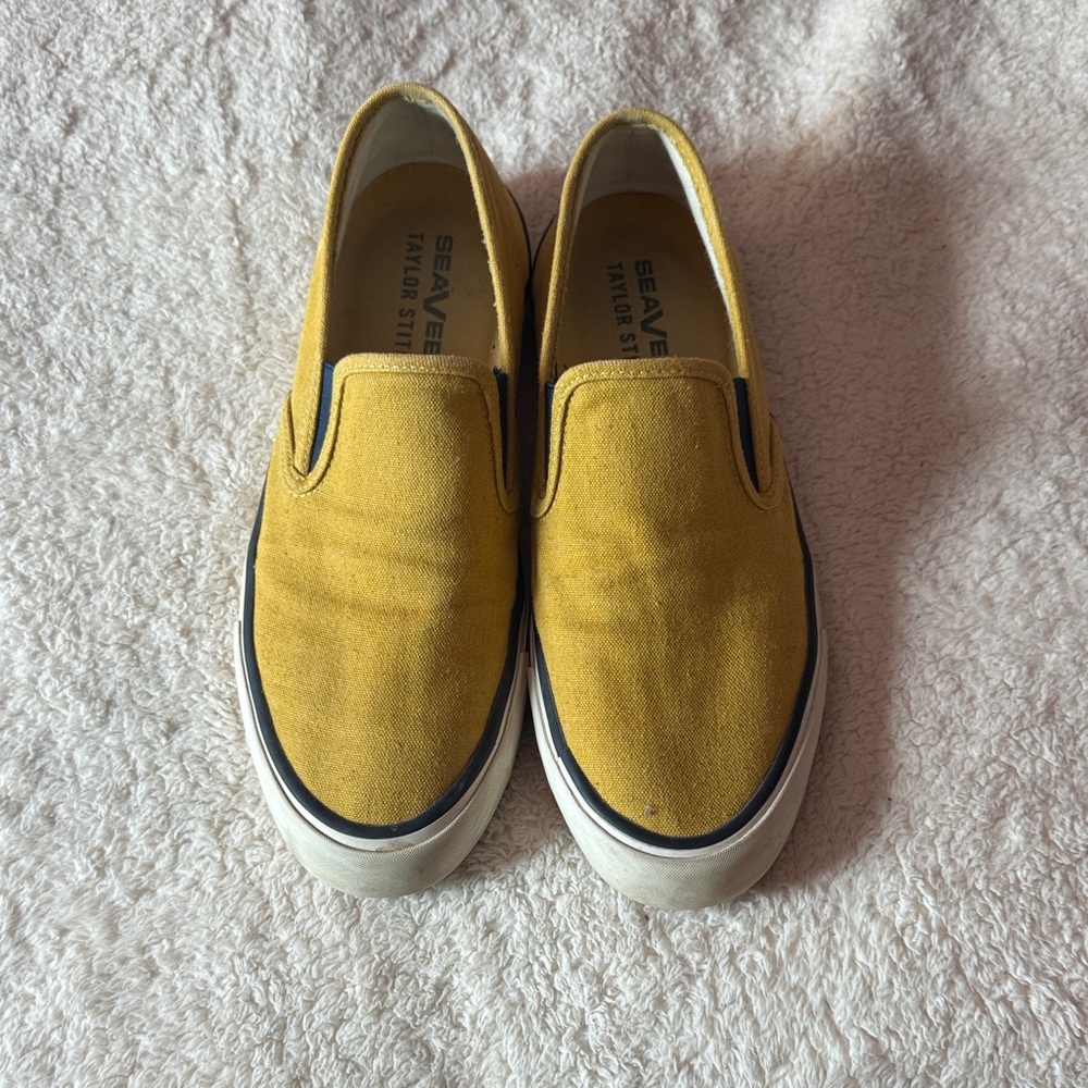 Taylor Stitch Hemp SeaVees Men's Yellow Slip-On Shoes